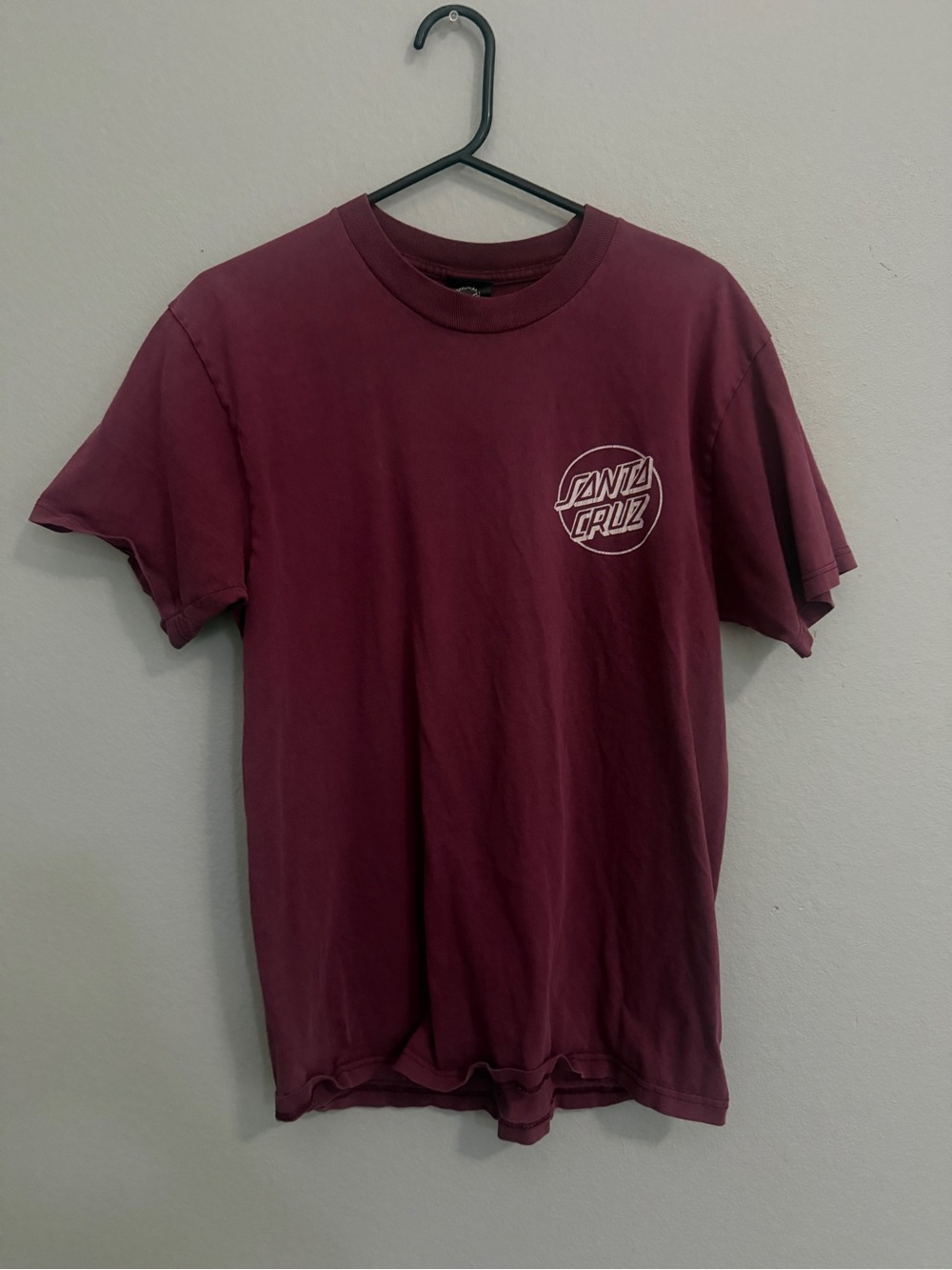 Santa Cruz Skateboards Maroon Short Sleeve Logo Tee